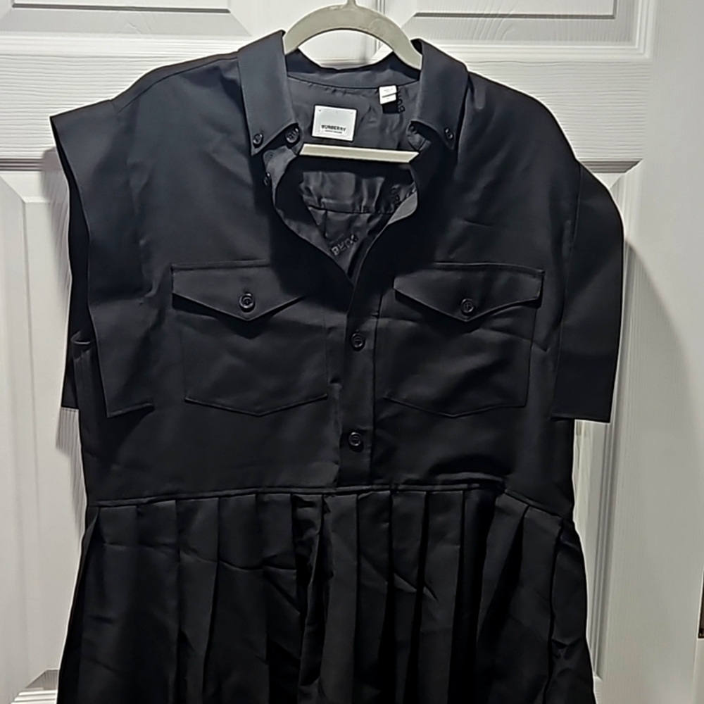 Burberry Pleated Mohair & wool Shirt dress size medium